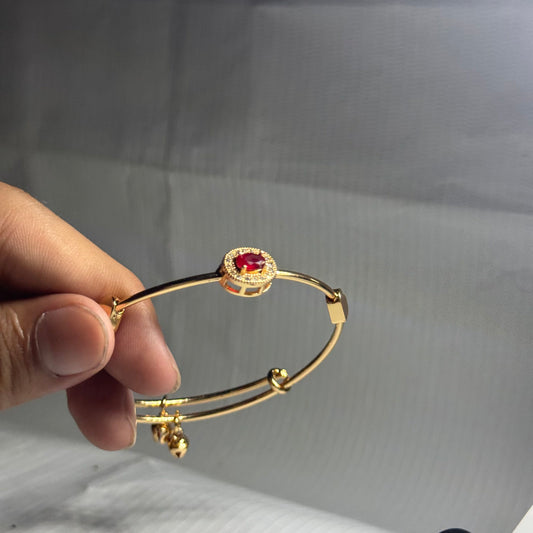 Red Classic Round Bracelet - Pair of 2