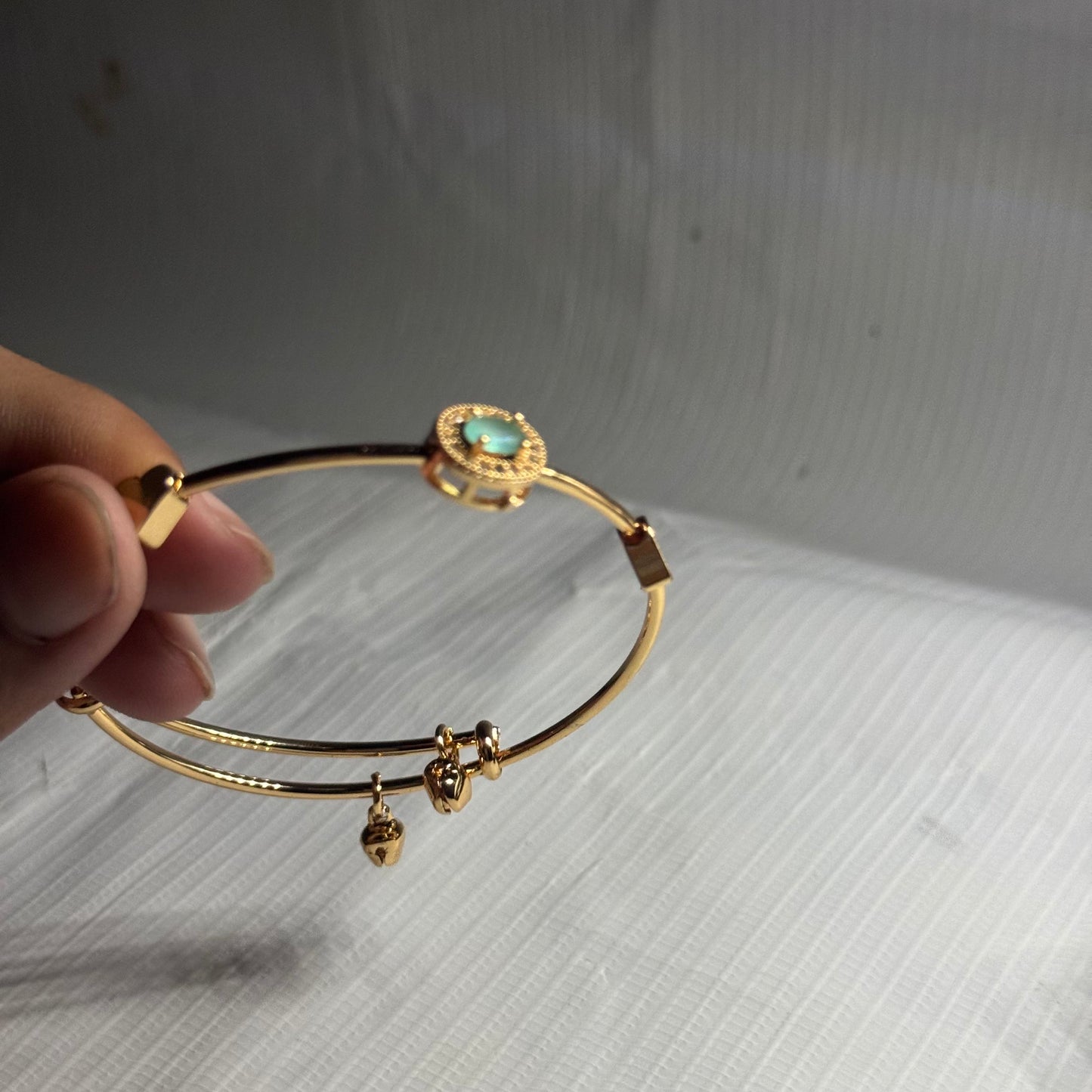 Green Classic Round Bracelet - Pair of 2