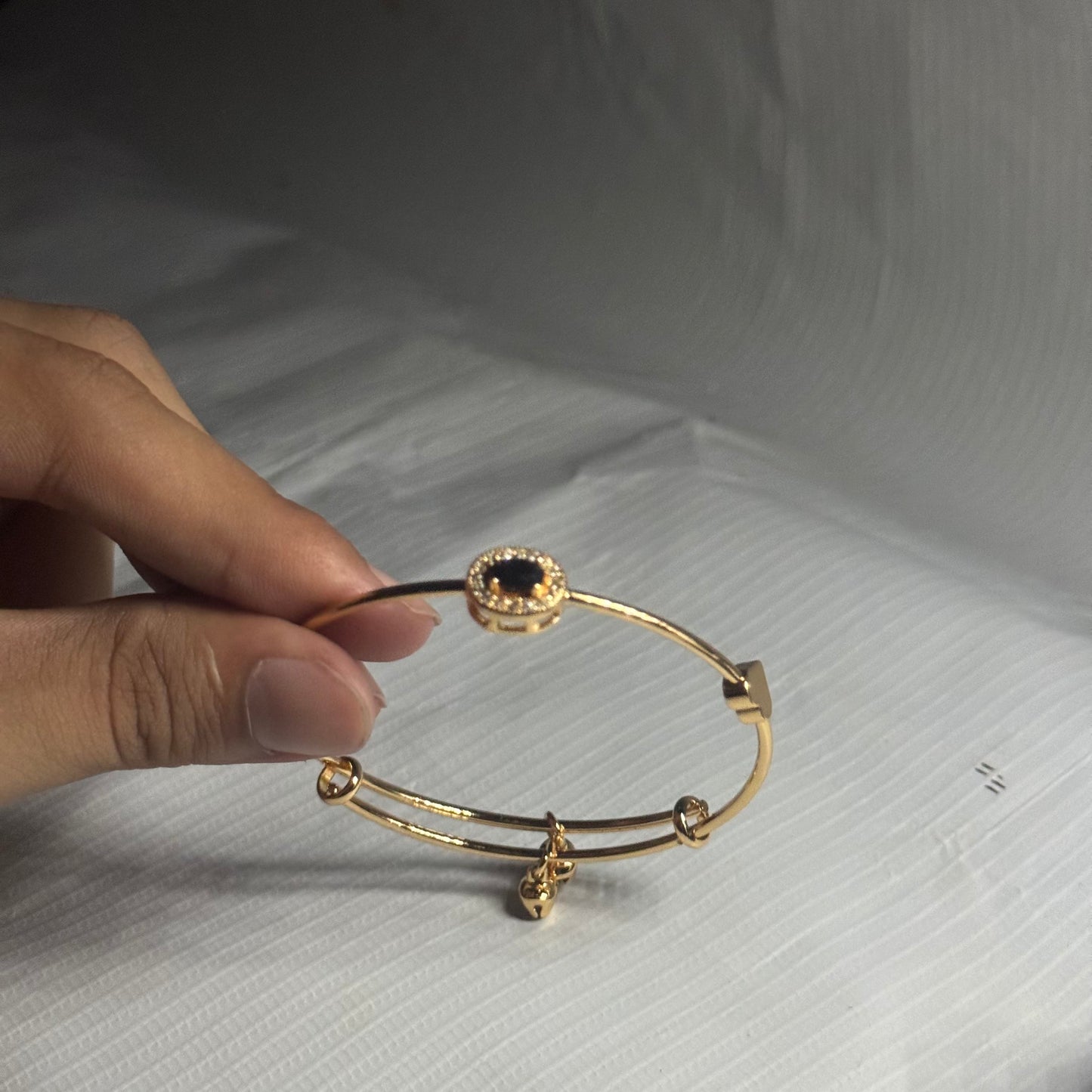 Black Classic Round Bracelet - Pair of 2