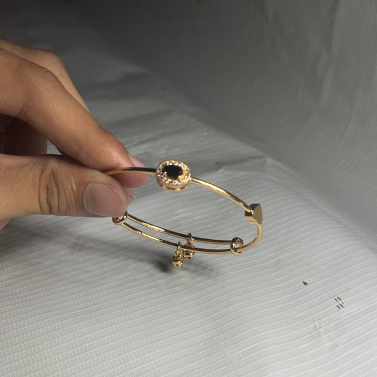 Black Classic Round Bracelet - Pair of 2